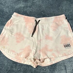 Vans Women's Athletic Shorts in Pink and White